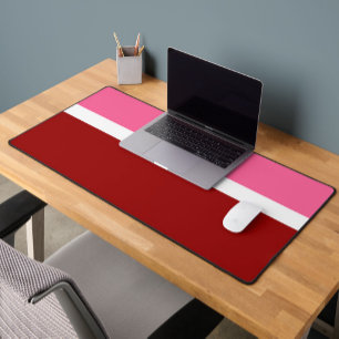 Alfrombrillas De Escritorio Bloque de color rosa blanco granate rojo