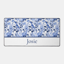 Alfrombrillas De Escritorio Blue Bird Chinoiserie Monogram