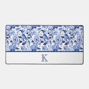 Alfrombrillas De Escritorio Blue Bird Chinoiserie Monograma