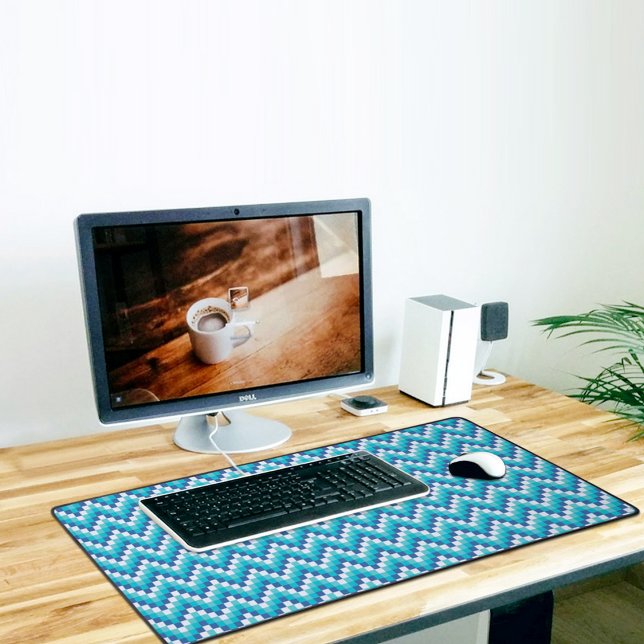 Alfrombrillas De Escritorio Blue Chevron Pattern Desk Mat (Subido por el creador)