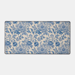 Alfrombrillas De Escritorio Blue Flowers Toile de Jouy