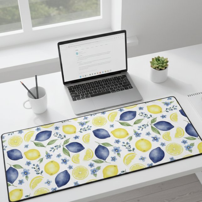 Alfrombrillas De Escritorio Blue French Country Lemon Pattern  (Subido por el creador)