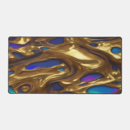 Alfrombrillas De Escritorio Blue & Gold - Desk Mat