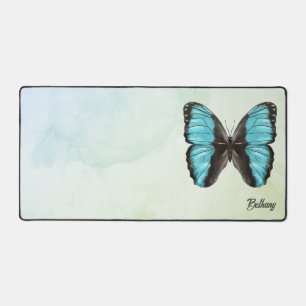 Alfrombrillas De Escritorio Blue Morpho Mariposa Insectos Art Naturaleza Nombr