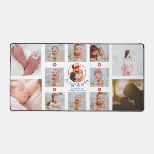 Alfrombrillas De Escritorio Blue New Dad Cute Collage de fotos First Fathers D