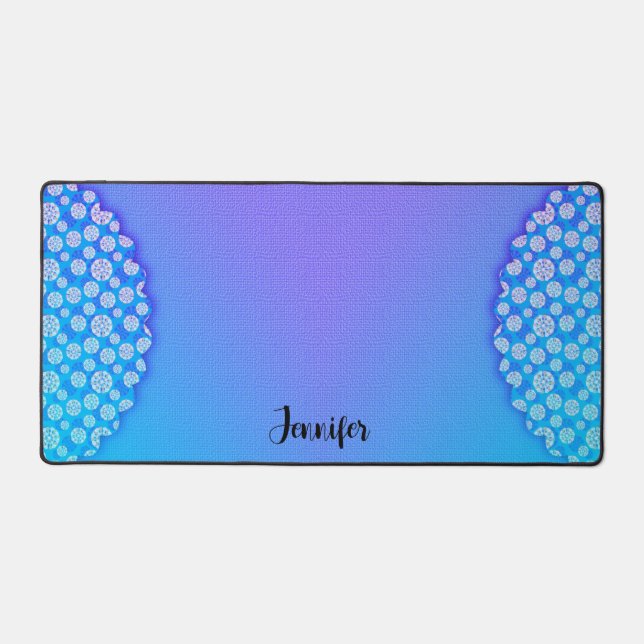 Alfrombrillas De Escritorio Blue Purple Design Your Name Desk Mat (Anverso)