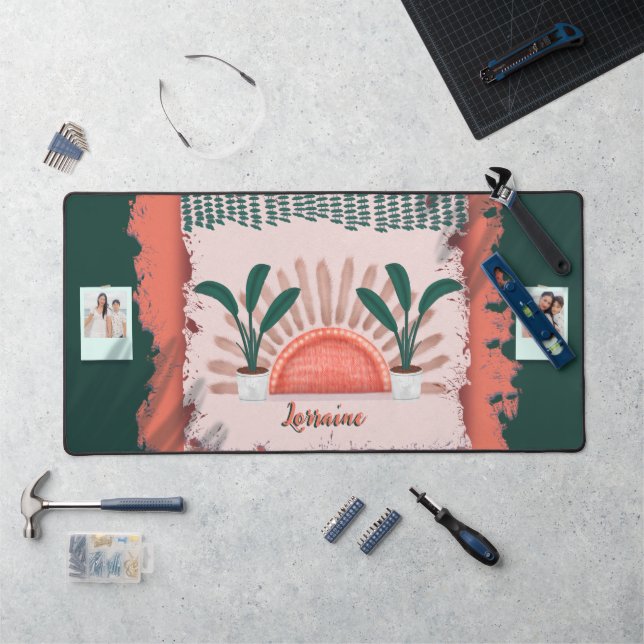 Alfrombrillas De Escritorio Boho tropical Vibrant (Puesto de trabajo)