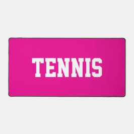 Alfrombrillas De Escritorio Bold Athletic Fun White TENNIS Text On Bright Pink