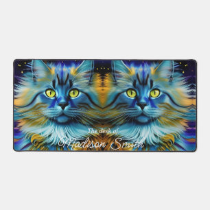Alfrombrillas De Escritorio Bonito fluffy azul tigre gato