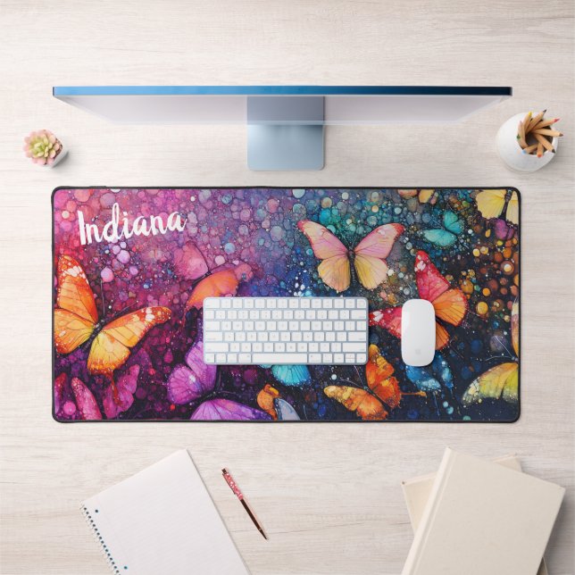 Alfrombrillas De Escritorio Bonito Mariposas Eéreal Pintura Personalizada (Oficina 1)