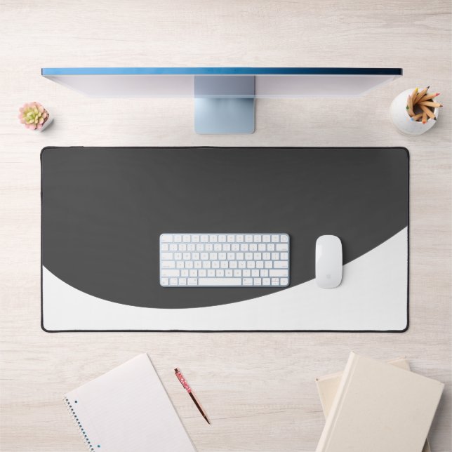 Alfrombrillas De Escritorio Borde inferior de ondulante gris oscuro que fluye  (Oficina 1)
