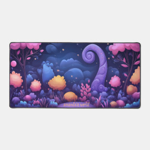 Alfrombrillas De Escritorio Bosque de fantasía caprichosa con árboles rosas br