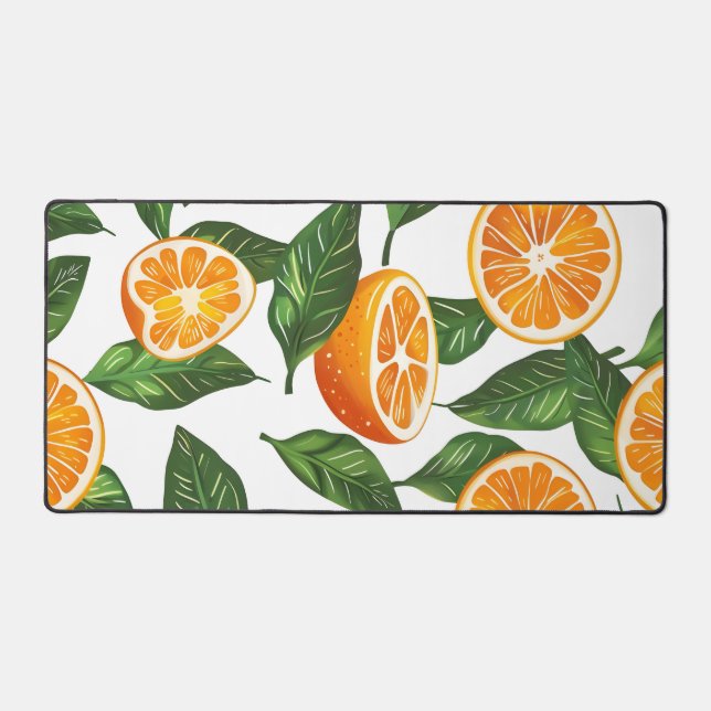 Alfrombrillas De Escritorio Botanical Fruit Orange Citrus Seamless (Anverso)