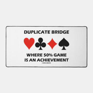 Alfrombrillas De Escritorio Bridge Duplicado Donde el Juego del 50% Es un Logr