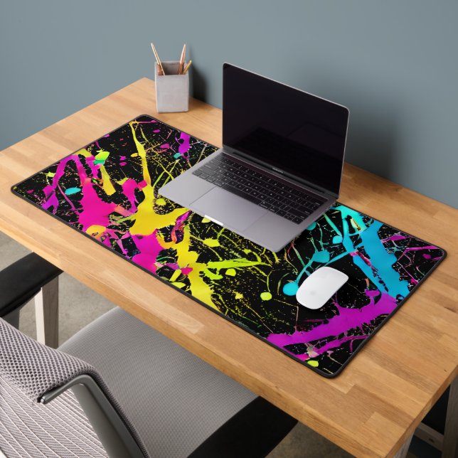 Alfrombrillas De Escritorio Bright Neon Paint Splatter (Oficina 2)