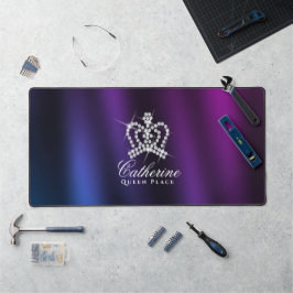Alfrombrillas De Escritorio Brillante Crown Black Blue Purple