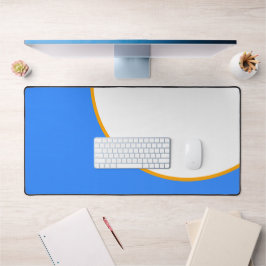 Alfrombrillas De Escritorio Brillantes Curvas Náuticas Amarillas Azules En Bla