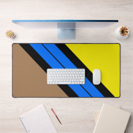 Alfrombrillas De Escritorio Brillantes franjas de Carreras azul negro sobre am