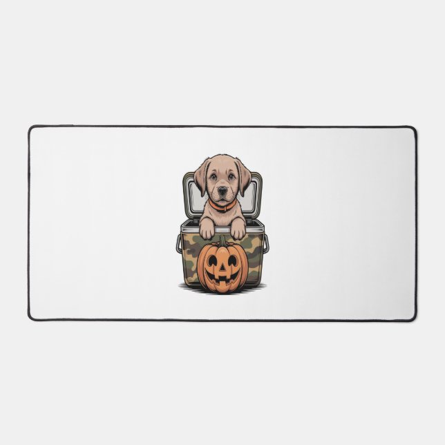 Alfrombrillas De Escritorio Brown Lab Dog Halloween Spooky (Anverso)