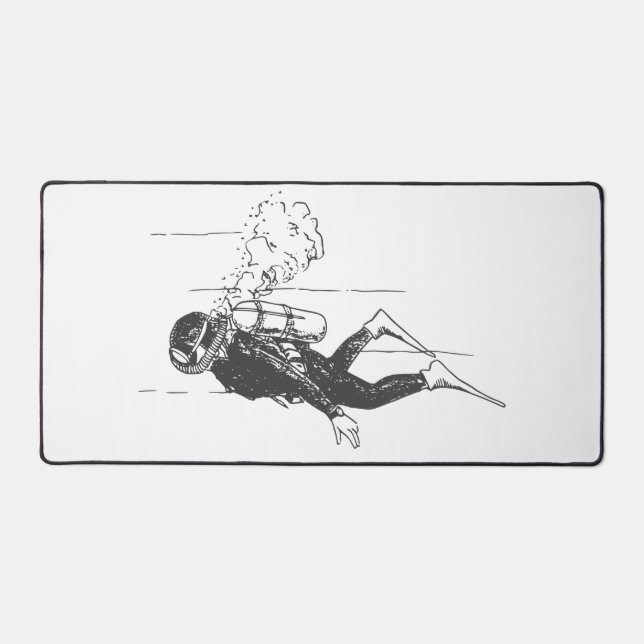 Alfrombrillas De Escritorio Buceador de Scuba (Anverso)