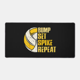 Alfrombrillas De Escritorio Bump Set Spike Repetir voleibol Gracioso