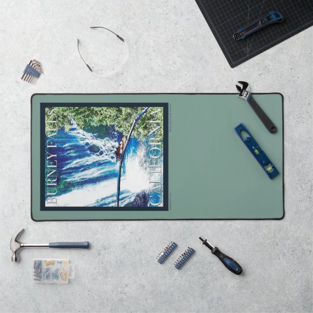 Alfrombrillas De Escritorio Burney Falls, Poster de CA (Puesto de trabajo)