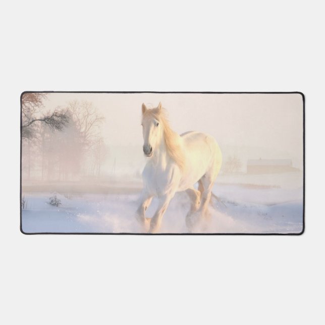 Alfrombrillas De Escritorio Caballo Blanco Hermoso (Anverso)