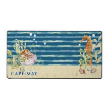 Caballo de mar y conchas de la escena acuática, ub