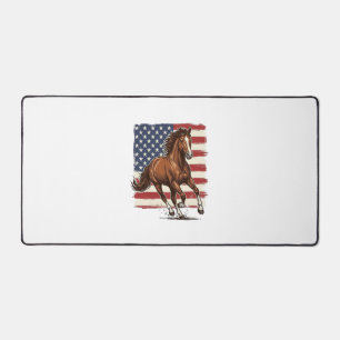 Alfrombrillas De Escritorio Caballo Patriótico Diseño Vectorial Western Vintag