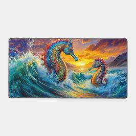 Alfrombrillas De Escritorio Caballos de mar al diseño del atardecer por Rich A