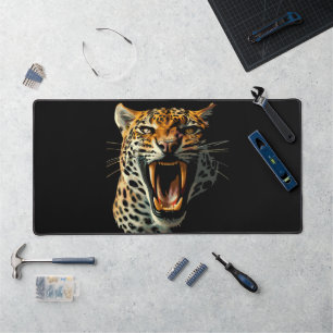 Alfrombrillas De Escritorio Cabeza de ataque ruidosa de leopardo