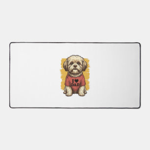 Alfrombrillas De Escritorio Cachorro Adorable Amo Papá Grabado Vintage Vector