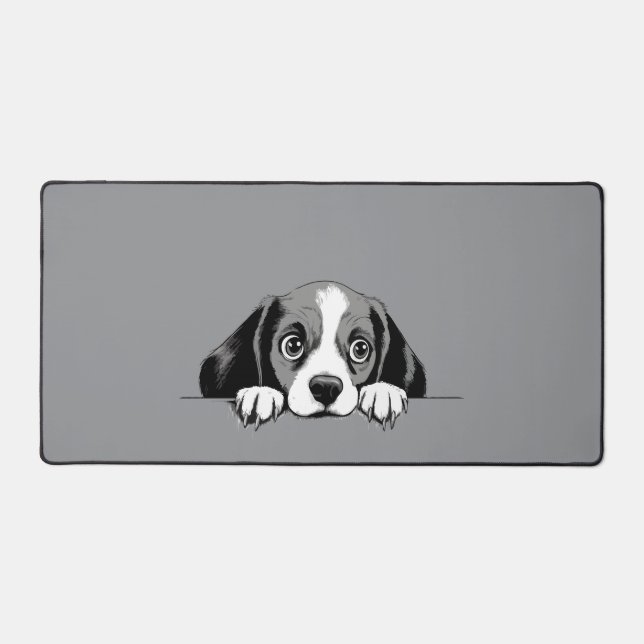 Alfrombrillas De Escritorio Cachorro de cachorro Peeking Cute Adorable Gracios (Anverso)