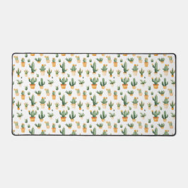 Alfrombrillas De Escritorio Cactus pulido en blanco