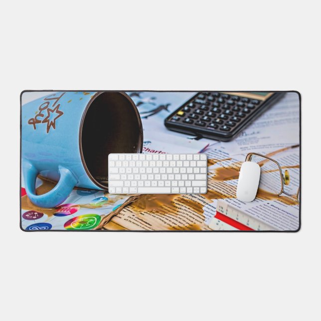 Alfrombrillas De Escritorio Café derramado (Teclado y ratón)