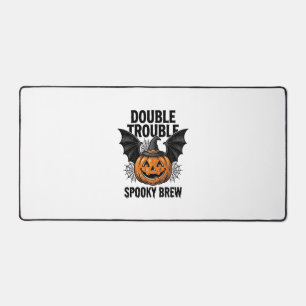 Alfrombrillas De Escritorio Calabaza de Halloween Bruja Doble Problema Diseño 