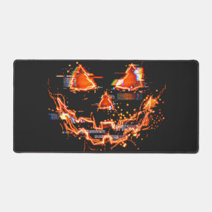 Alfrombrillas De Escritorio Calabaza de Halloween Cyberpunk Neon con Fallos