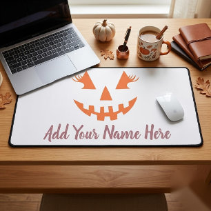 Alfrombrillas De Escritorio Calabaza de Halloween personalizada femenina Jack