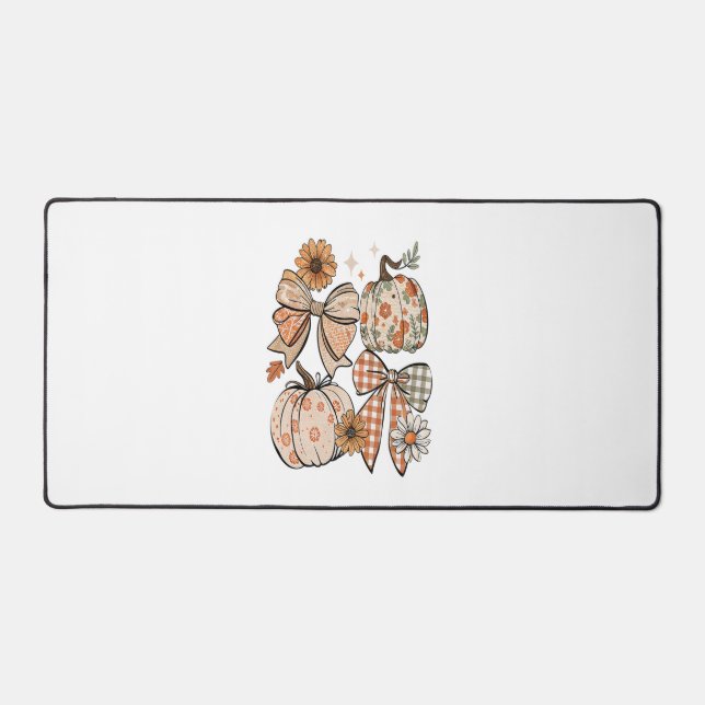 Alfrombrillas De Escritorio Calabaza Floral Caída Calabaza Coquette Boho Caer (Anverso)