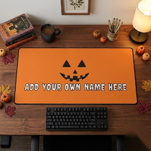 Alfrombrillas De Escritorio Calabaza Naranja Personalizada de Halloween con Tu