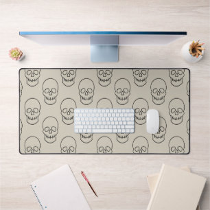 Alfrombrillas De Escritorio Calavera - Blanco óseo y negro mural