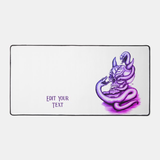 Alfrombrillas De Escritorio Calavera - Cabeza malvada con serpiente (Anverso)