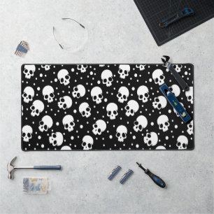 Alfrombrillas De Escritorio Calavera de punto de polka monocroma