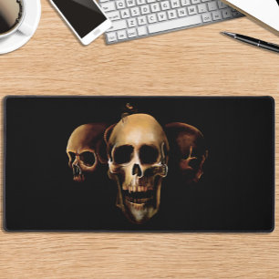 Alfrombrillas De Escritorio Calaveras Góticas Oscuras Trío Negro Humano Criatu