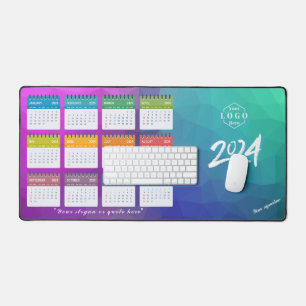 Alfrombrillas De Escritorio Calendario para empresas y negocios con logotipos 