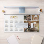 Alfrombrillas De Escritorio Calendario y Collage de fotos de 2024<br><div class="desc">¡La alfombra de calendario de mes de 2024 también incluye tus fotos favoritas! **Esto es para 2024** (Busque nuestros nuevos diseños para el próximo año).</div>