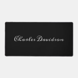 Alfrombrillas De Escritorio Caligrafía profesional Minimalista en blanco y neg