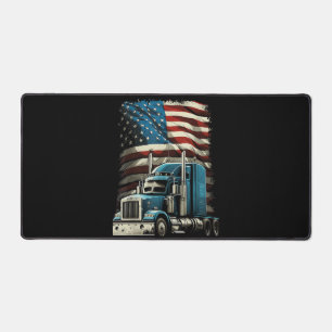 Alfrombrillas De Escritorio Camionero Bandera Estadounidense Para Camión Patri