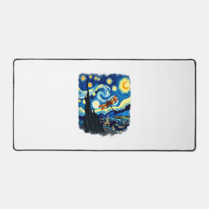 Alfrombrillas De Escritorio Camisa Artística de Libélula Van Gogh Noche Estrel