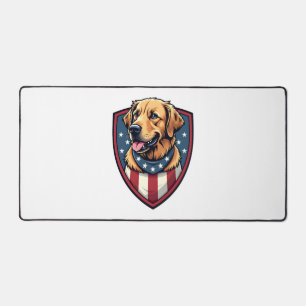 Alfrombrillas De Escritorio Camiseta con grabado de Golden Retriever Patriótic